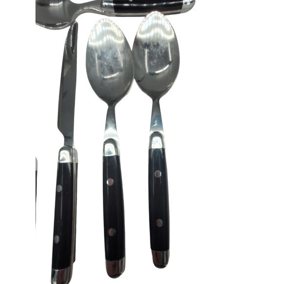 Cambridge Silversmiths Jubilee Black Handle Flatware Set Service for 2 2-2 - Picture 8 of 15